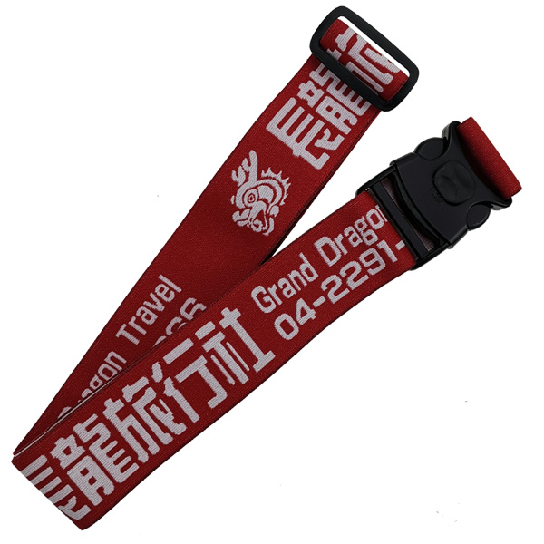 Elastic polyester jacquard travel luggage strap 